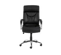Toilinux - Chaise de bureau à roulettes Ben - Noir Noir G