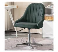 Chaise de Bureau Ergonomique rembourrée en Tissu, sans accoudoirs, pivotante, Dossier mi-Hauteur, Jambes croisées, sans roulettes, Confortable, pour Ordinateur et Coiffeuse, pour Le Bureau