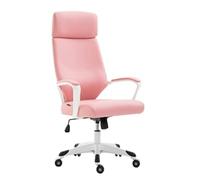 Chaise de Bureau Ergonomique Rose avec Dossier pivotant et Confortable pour la Maison et Les études, Tabouret d'écriture et de Maquillage pour Les Chambres et Les salles de réunion.