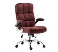 Chaise de Bureau Ergonomique Rouge vin - Chaise de Travail pivotante réglable avec accoudoirs rabattables et Support Lombaire à Angle d'inclinaison pour Une Utilisation Confortable sur Un bu