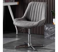 Chaise de Bureau Ergonomique sans accoudoirs, Chaise de Bureau pivotante Moderne avec Rembourrage en Cuir synthétique, sans roulettes, Chaise de Coiffeuse à Jambes croisées pour Un Usage dom