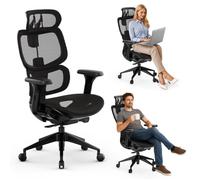 Chaise de Bureau Ergonomique - SENSE7 - Nobu - Appui-tête réglable - Accoudoirs 3D - Dossier inclinable