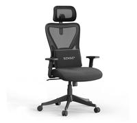 Chaise de Bureau Ergonomique - SENSE7 - TONE - Appui-tête Réglable - Accoudoirs Ajustables - 130kg Noir