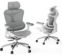 Chaise de bureau ergonomique SIHOO Doro C300 avec accoudoirs 3D ultra doux, soutien lombaire dynamique pour chaise de bureau à domicile, dossier réglable (Blanche)