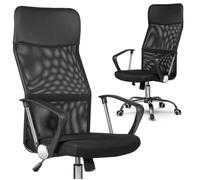 Chaise de bureau ergonomique - Sofotel - Micromesh noir - Dossier haut - Accoudoirs confortables - Réglable en hauteur