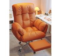 Chaise de Bureau exécutive Bureau de Jeu réglable avec Rangement latéral - Parfait pour Le à Domicile, l'étude et la Salle de Jeux - Design Ergonomique Finition Orange élégante Soluti