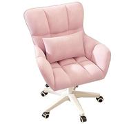Chaise de Bureau exécutive Chaise de Bureau à Domicile en Velours avec accoudoirs réglables et Support Lombaire, Chaise pivotante à Dossier Moyen pour Les Jeux, l'ordinateur ou la Chambre à