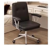 Chaise de Bureau exécutive Chaise de Bureau d'ordinateur Moderne en Cuir à Dossier Moyen avec accoudoirs Chaise de Travail roulante réglable pour Bureau à Domicile Coiffeuse de Maquillage Ch