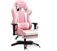 Chaise de Bureau exécutive Chaise de Jeu Ergonomique Rose de Luxe avec Dossier Rotatif et Coussin de siège en éponge relevable Parfait pour Les Meubles de Maison et de Bureau Confort réglabl