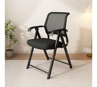 Chaise de Bureau exécutive, Chaise Pliante rembourrée avec accoudoirs et Maille Respirante, Cadre en métal Ergonomique pour la Cuisine, l'école et Les événements, Rangement Facile et Assise