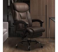 Chaise de Bureau exécutive en Cuir Robuste à Dossier Haut inclinable pour Un Soutien Ergonomique Confortable Chaise d'ordinateur de Bureau avec roulettes pour Adultes Grands et Grands
