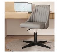 Chaise de Bureau exécutive en Cuir synthétique, Chaise Ergonomique sans accoudoirs, Base en métal Robuste, Chaise pivotante pour la Maison et, Style Jambes croisées, siège Rembourr