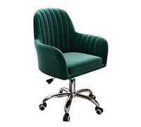Chaise de Bureau exécutive en Velours Chaise de Travail à roulettes réglable avec roulettes et Dossier Ergonomique avec élévateur et Base en Acier renforcé.