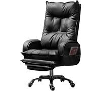 Chaise de bureau exécutive ergonomique avec inclinaison pivotante de repose-pied avec rangement latéral Assemblée facile Chaise de bureau pour un travail confortable et une relaxation FANDIAO