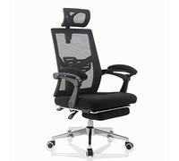 Chaise de Bureau exécutive Ergonomique en Maille, Chaise de Jeu inclinable avec Appui-tête, Chaise de Patron pivotante Confortable pour Le Travail sédentaire, Hauteur réglable et Soutien lom