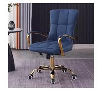 Chaise de Bureau exécutive réglable en Cuir avec accoudoirs, pivotante avec Pieds dorés, Travail rembourrée Confortable pour la Maison et Le Bureau