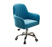 Chaise de Bureau exécutive réglable en Velours avec roulettes, Dossier et Assise ergonomiques, mécanisme de Levage de Surface, Base en Acier renforcé, pourà Domicile