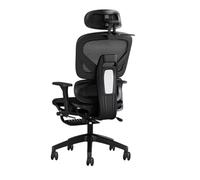 Chaise de Bureau exécutive Sièges ergonomiques à Dossier Haut Maillage Informatique Accoudoirs réglables Repose Pieds Appuie tête 3D Support Lombaire Pivot Travail à Domicile