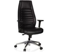 Chaise de bureau / fauteuil de bureau VITORO cuir synthétique noir hjh OFFICE Noir G