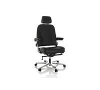 HJH Office Siège pivotant 24 HOURS F Cuir XXL Noir