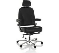 Chaise de bureau / fauteuil de direction 24 HOURS F cuir noir hjh OFFICE Noir G