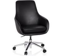 Chaise de bureau / fauteuil de direction BARENO cuir noir hjh OFFICE Noir G