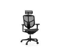 hjh OFFICE Enjoy Ultra GEN2 Chaise de Bureau Professionnelle, pivotante, Ergonomique, avec Tissu en Maille Respirante, Appui-tête et Dossier réglables en Hauteur, Noire