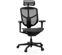 hjh OFFICE Enjoy Ultra GEN2 Chaise de Bureau Professionnelle, pivotante, Ergonomique, avec Tissu en Maille Respirante, Appui-tête et Dossier réglables en Hauteur, Noire