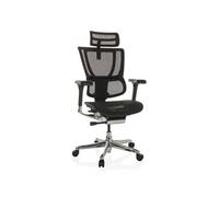 Chaise de bureau / Fauteuil de direction ERGOHUMAN SLIM I Tissu maille noir