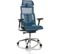 hjh OFFICE Chaise de Bureau Professionnelle POFIT GEN2 Filet Chaise pivotante Ergonomique avec Soutien Lombaire Flexible, Bleu, 652285