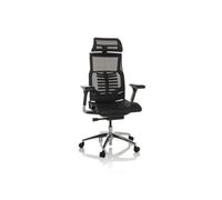 hjh OFFICE Chaise de Bureau Professionnelle POFIT GEN2 Filet Chaise pivotante Ergonomique avec Soutien Lombaire Flexible, Noir, 652284