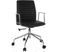 HJH Office Chaise de bureau VEMONA 30 – Simili cuir, fonction d'oscillation – Noir
