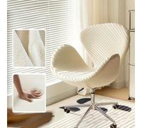 Chaise de bureau Fauteuil de maquillage réglable en hauteur Chaise pivotante Fauteuil de bureau blanc