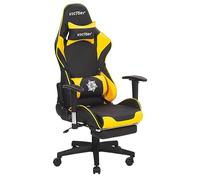 Chaise de Bureau Fauteuil Design Gamer Revêtement en Cuir PU Noir et Jaune Réglable en Hauteur avec Dossier Inclinable Moderne Tendance Beliani