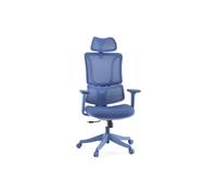 Chaise de bureau / Fauteuil pivotant Ergomy Colore 3D tissu maille / Assise tissu bleu