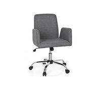 Chaise de bureau FLOW tissu gris clair