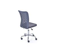 Chaise de bureau grise et pieds métal chromé Kelly