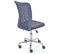 Inter Link – Chaise de bureau enfant pivotante – Réglable, piètement métal chromé – Gris