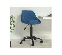 Vidaxl Chaise De Salle À Manger Bleu Velours Bleu