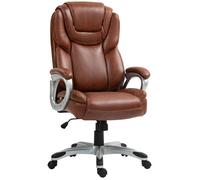 Chaise De Bureau Direction Réglable Grand Confort - Fonction Bascule Verrouillable - Synthétique Marron Effet Vieilli Marron