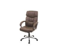Chaise de bureau MENDLER HWC-A71, chaise pivotante, tissu imitation daim, brun Marron G