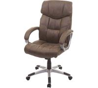 Chaise de bureau MENDLER HWC-A71, chaise pivotante, tissu imitation daim, brun Marron G
