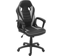 Chaise De Bureau Hwc-F59 Chaise Pivotante, Fauteuil Directorial, Similicuir Noir/Gris Multicolore