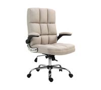 Chaise de bureau HWC-J21, chaise de bureau pivotante, réglable en hauteur tissu/textile gris-clair