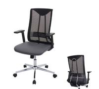 Chaise De Bureau Hwc-J53, Chaise Pivotante Chaise De Bureau, Ergonomique Similicuir Gris Multicolore