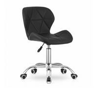 Chaise de Bureau I Confortable I Pivotante avec dossier I Réglable I Chaise de bureau à roulettes I Noir