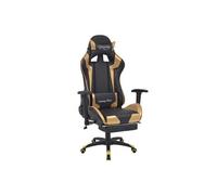 Chaise De Bureau Inclinable Avec Repose-Pied Doré Multicolore