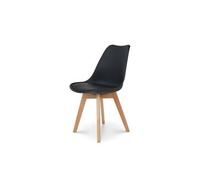 Chaise de bureau interieur non empilable non pliable H. 82.5 cm en bois noir