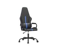 vidaXL Chaise de jeu de massage bleu et noir similicuir