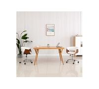 Chaise de bureau interieur non pliable H. 66 cm en bois blanc